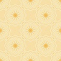 Abstract vector seamless moire pattern with lines. Spirograph geometric repeating texture