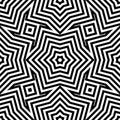 Abstract vector seamless moire pattern with waving circle lines.