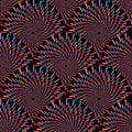 Abstract vector seamless op art pattern. Colorful pop art, graphic ornament. Optical illusion