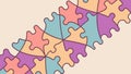 Abstract Jigsaw Puzzle Connection Seamless Pattern Vector, vector design Generative AI Royalty Free Stock Photo