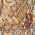 Leopard snake tiger skins patchwork camouflage wallpaper