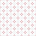 Abstract vector seamless pattern. Geometric background for holiday designs. Simple red and gray elements on a white Royalty Free Stock Photo