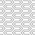 Abstract vector seamless pattern. Hexagonal zigzag geometric pattern Royalty Free Stock Photo