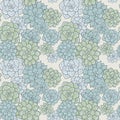 Abstract vector seamless pattern with succulentes Royalty Free Stock Photo