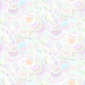 Abstract vector seamless soft pastel light moire pattern with waving circle lines. Royalty Free Stock Photo