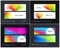 Abstract vector set of horizontal website banners with colourful flowers abstract shapes for web design.