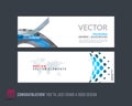 Abstract vector set of modern horizontal website banners