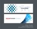 Abstract vector set of modern horizontal website banners Royalty Free Stock Photo