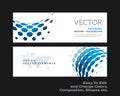 Abstract vector set of modern horizontal website banners Royalty Free Stock Photo