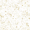 Abstract vector shiny golden textured dust, spots with sparkled gold foil on white background. Golden foil glitter Royalty Free Stock Photo