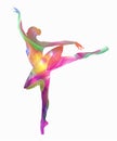 Abstract vector silhouette dancing girl Royalty Free Stock Photo