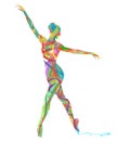 Abstract vector silhouette dancing girl Royalty Free Stock Photo