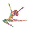 Abstract vector silhouette dancing girl Royalty Free Stock Photo