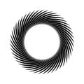 Abstract vector spiral shape on a white background. Isolated spiral, template for design, hypnotic effect. Eps 10 Royalty Free Stock Photo