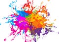 abstract vector splatter colorful background design. illustration vector design Royalty Free Stock Photo