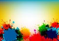 Abstract vector splatter colorful background design. illustration vector design Royalty Free Stock Photo