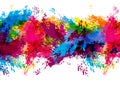 Abstract vector splatter colorful background design. illustration vector design Royalty Free Stock Photo