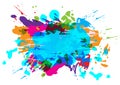 Abstract vector splatter multi color background design. illustration vector design Royalty Free Stock Photo