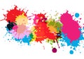 Abstract vector splatter multi color design isolated background. illustration vector design Royalty Free Stock Photo