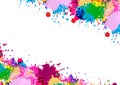 Abstract vector splatter multi color design isolated background. illustration vector design Royalty Free Stock Photo