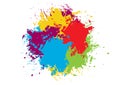 Abstract vector splatter multi color isolated background design. illustration vector design. Royalty Free Stock Photo