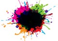 Abstract vector splatter multicolor isolated background. illustration vector design Royalty Free Stock Photo