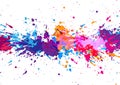 Abstract vector splatter multicolor isolated background design. illustration vector design Royalty Free Stock Photo