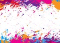 Abstract vector splatter multicolor isolated background design. illustration vector design Royalty Free Stock Photo
