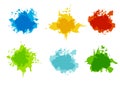 Abstract vector splatter set color isolate background design. illustration vector design Royalty Free Stock Photo