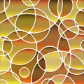 Vector stained-glass mosaic background - golden yellow and brown circles Royalty Free Stock Photo
