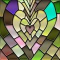 Abstract vector stained-glass mosaic background