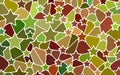 Vector stained-glass mosaic background - red and green stars Royalty Free Stock Photo