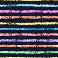 Abstract vector striped seamless pattern. Colorful lines, brush strokes