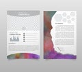 Abstract vector template design, brochure, Web sites, page, leaflet, with colorful geometric triangular backgrounds, logo and text Royalty Free Stock Photo