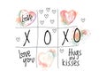 Abstract vector tic tac toe. Greeting card