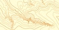 Abstract vector topographic map in brown colors Royalty Free Stock Photo