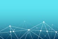 Abstract vector triangle background. Low poly network pattern. Connected lines and circles illustration for net, neural, template Royalty Free Stock Photo