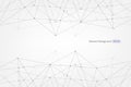 Abstract vector triangle pattern. Lines points connection scientific polygonal illustration for business, technology, design