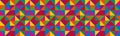 Abstract vector triangles header. Colorful geometric triangular banner. seamless pattern of geometric shapes