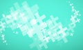 Abstract vector turquoise gradient background created with plus signs