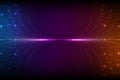 Abstract vector violet lines mesh background. Bioluminescence of tentacles. Futuristic style card. Royalty Free Stock Photo