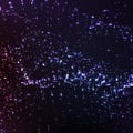 Abstract vector violet wave mesh background. Point cloud array. Chaotic light waves. Technological cyberspace background Royalty Free Stock Photo