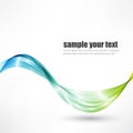 Abstract vector wave background, blue and green waved lines for design brochure, website. Royalty Free Stock Photo