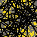 Abstract vector weave irregular grid. Seamless pattern background. Irregular painterly brush stroke criss cross backdrop