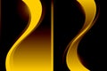 Abstract vector yellow brown wavy shaded background Royalty Free Stock Photo