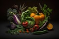 Abstract Vegetables or Veggies Mix Composition
