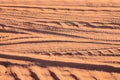 Abstract Vehicle Wheel Tracks on Sand Road Royalty Free Stock Photo