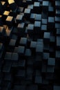 Abstract vertical background, black matte cubes. Background for the site, application. AI generative Royalty Free Stock Photo