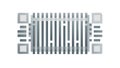 Abstract Vertical Barcode Pattern for Digital Data Encoding, vector design Generative AI Royalty Free Stock Photo