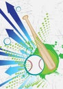 Abstract vertical baseball poster Royalty Free Stock Photo